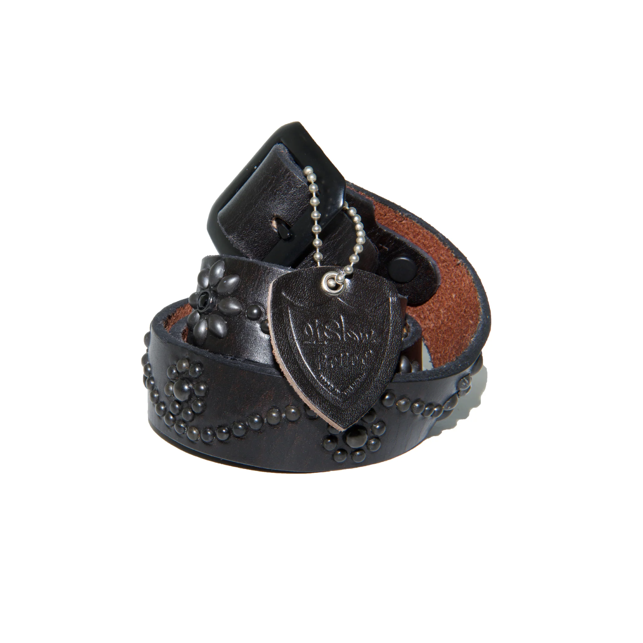 Better™ Gift Shop / Hollywood Trading Company / OrSlow - "Triple Black Stone" Leather Belt - Image 3